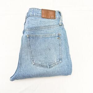 Madewell The Perfect Vintage Jean Straight Leg Ripped Denim Size 27 Petite